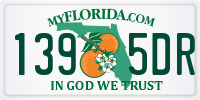 FL license plate 1395DR