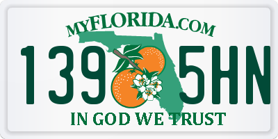 FL license plate 1395HN