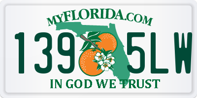 FL license plate 1395LW