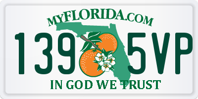 FL license plate 1395VP