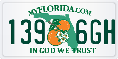 FL license plate 1396GH