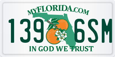 FL license plate 1396SM