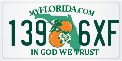 FL license plate 1396XF