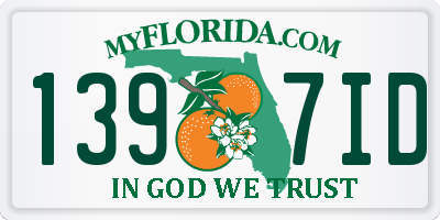 FL license plate 1397ID