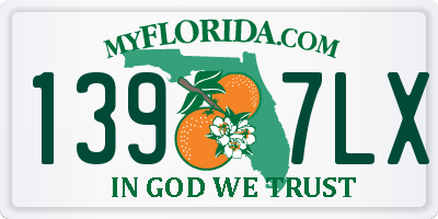 FL license plate 1397LX