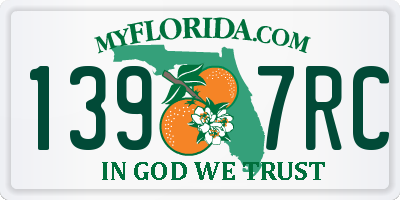 FL license plate 1397RC