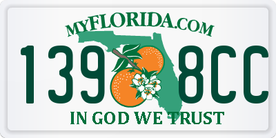 FL license plate 1398CC
