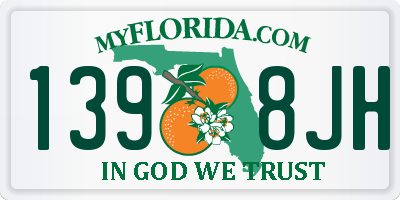 FL license plate 1398JH