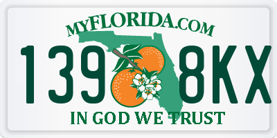 FL license plate 1398KX
