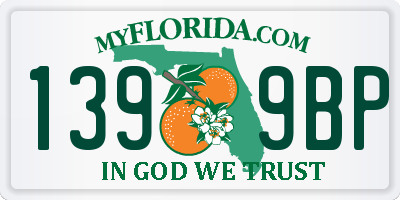FL license plate 1399BP