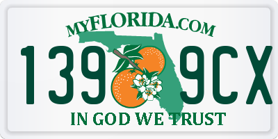 FL license plate 1399CX
