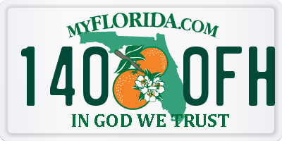 FL license plate 1400FH