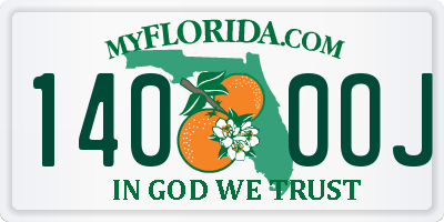 FL license plate 1400OJ