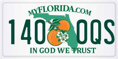 FL license plate 1400QS