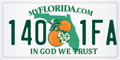 FL license plate 1401FA