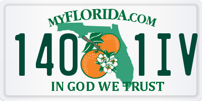 FL license plate 1401IV