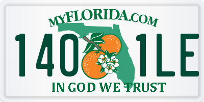 FL license plate 1401LE