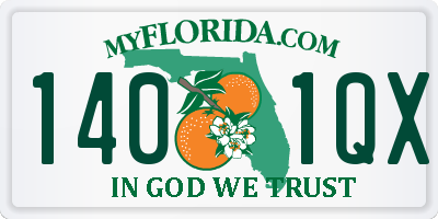 FL license plate 1401QX