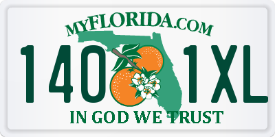 FL license plate 1401XL