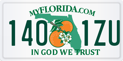 FL license plate 1401ZU