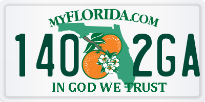 FL license plate 1402GA