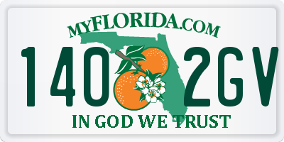 FL license plate 1402GV