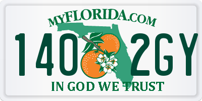 FL license plate 1402GY
