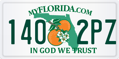 FL license plate 1402PZ