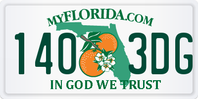 FL license plate 1403DG
