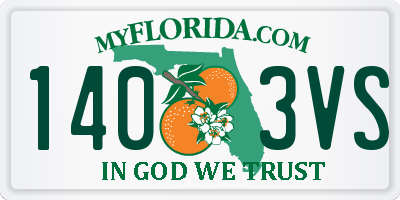FL license plate 1403VS