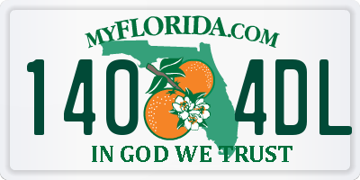 FL license plate 1404DL
