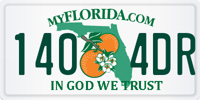 FL license plate 1404DR