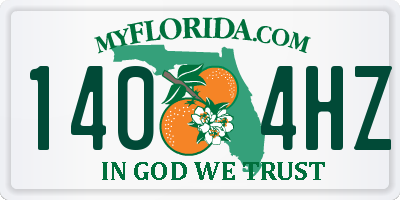 FL license plate 1404HZ