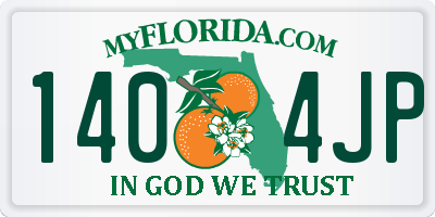FL license plate 1404JP