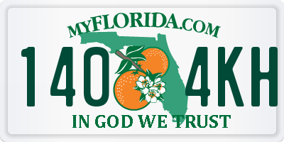 FL license plate 1404KH