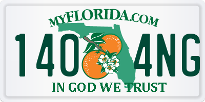 FL license plate 1404NG