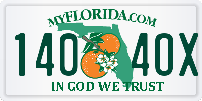 FL license plate 1404OX