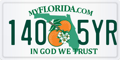 FL license plate 1405YR