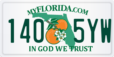 FL license plate 1405YW