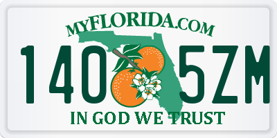 FL license plate 1405ZM