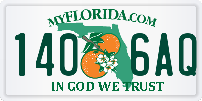 FL license plate 1406AQ