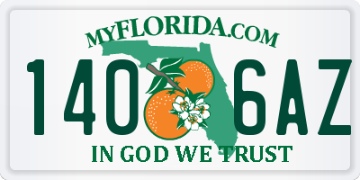 FL license plate 1406AZ