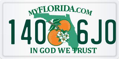 FL license plate 1406JO