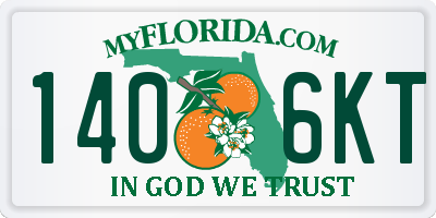 FL license plate 1406KT