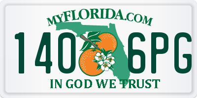 FL license plate 1406PG