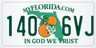 FL license plate 1406VJ