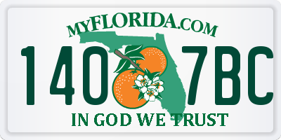 FL license plate 1407BC