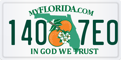 FL license plate 1407EO