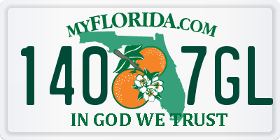 FL license plate 1407GL