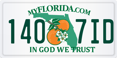 FL license plate 1407ID
